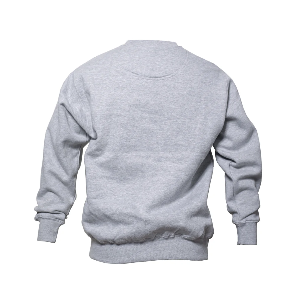 Heather grey Estate crewneck back view